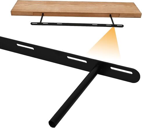 FUIN Wood 36 in Floating Shelves for Wall Storage, Wide Rustic Wooden Wall Mounted Shelf 6.69 inch Deep for Bedroom, Kitchen, Living Room, Bathroom, Set of 2, Brown in Saudi Arabia