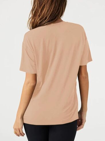 Womens Plunge Deep V Neck T Shirts Summer Casual Short Sleeve Tee Tops in Saudi Arabia