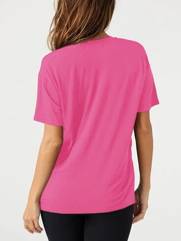 Womens Plunge Deep V Neck T Shirts Summer Casual Short Sleeve Tee Tops in Saudi Arabia