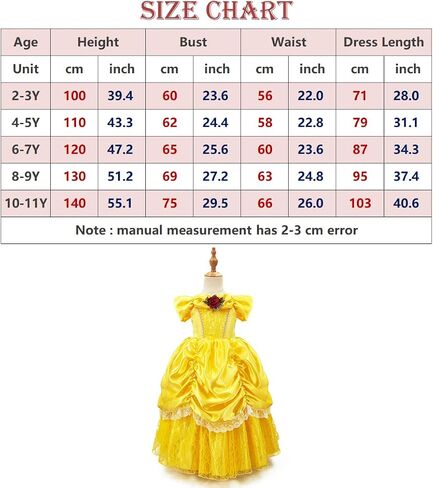 TYHTYM Princess Costumes Little Girls Dress Up Cosplay Fancy Halloween Christmas Party 2-13T in Saudi Arabia
