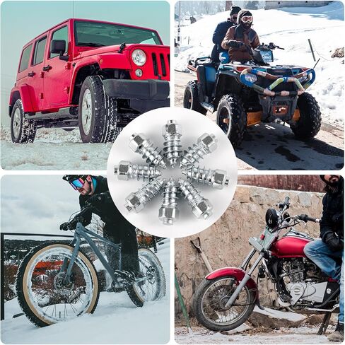 100pcs Screw in Tire Studs, 6x15mm Wheel Tyre Studs for Snow Tire Spikes ATV Tire Studs with Installation Tool for Car Truck Motorcycle Bicycle Boot ATV SUV Auto Accessories in Saudi Arabia