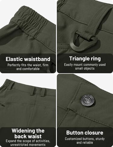 TACVASEN Men's Tactical Pants, Water Resistant 8 Pockets Cargo Hiking Pants, Lightweight Work Pants for Men Construction in Saudi Arabia
