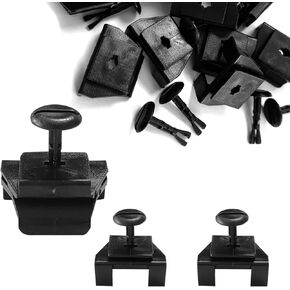 10 Sets Front Fender Bumper Cover Clip Kit Compatible with Toyota Lexus Tacoma Avalon Camry Corolla Highlander 53879-58010 47749-58010, black