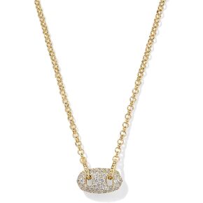 Kendra Scott Bailey Pave Short Pendant Necklace - Necklace for Women - Cubic Zirconia - Lobster Clasp Closure