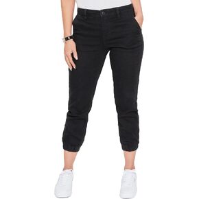 Royalty For Me Womens Women's Petite Mid Rise Joggers with Elastic Hem