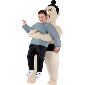Morph Costumes - Sumo Wrestler Kids Inflatable Costume - Great Illusion Fancy Dress Outfit One size fits most Children upto 5ft