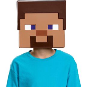 Disguise Minecraft Steve Mask, Official Minecraft 3D Paper Mask with Adjustable Strap, One Size
