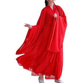 Women's Traditional Chinese Costume Flowy Hanfu Dress Outfit Martial Art Chinese Dance Performance Wear