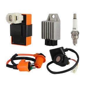 Ignition Coil Solenoid Relay Voltage Regulator 5-PIN CDI Box Spark Plug for SSR125 GY6 50cc 125cc 150cc Dirt Pit Bike ATV Go Kart