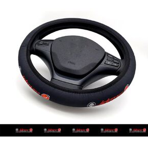 1pc New JDM Style Pattern Steering Wheel Cover, Steering Wheel Non-slip Jacket, Universal Fit 15 Inch Car Decoration Accessories for Cars, SUV, Sedan (FSWC-04-Fujiwara tofu)