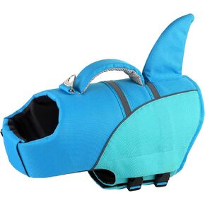 Dog Life Jacket High Buoyancy, Reflective Adjustable Dog Life Vest for Swimming Boating with Rescue Handle, Ripstop Puppy Swim Safety Vest Pet Life Preserver Lifesaver for Small Medium Large Dog (S)