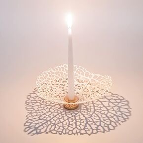 OShadow Leaf Candleholder - Candle Sticks Holder Decor for Coffee Table Decor - Decorative Candle Holders for candlesticks - Flower Shaped Candle Holder - Taper Candles - Leaf Decor for Shelf Decor