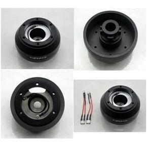 NRG Innovations NRG-SRK-125H Racing Style, Steering Wheel Quick Release Short Hub Adapter, 6 X 70mm Bolt Pattern, Black Body