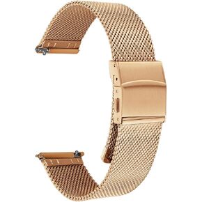 18mm Stainless Steel Mesh Watch Bands,Quick Release,Watch Bracelets With Folding Buckle