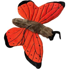 Realistic Butterfly Plush - 11.8'' Red Butterfly Stuffed Animal - Plushy and Squishy Pillow Toy - Cute Moth Animal Plushie Toys Gift for Boys and Girls