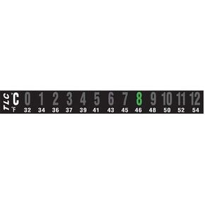 Digi-Sense AO-09035-51 Digi-Sense Reversible 7-Point Horizontal Temperature Label Black/Red (Pack of 10)
