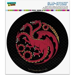 House of The Dragon Targaryen Sigil Scales Automotive Car Window Locker Circle Bumper Sticker