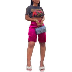 XZLUFNY Satin Cargo Shorts for Women High Waist Multiple Pockets Bottoms