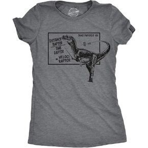 Crazy Dog T-Shirts Womens Velociraptor T Shirt Cute Funny Dinosaur Cool Graphic Tee for Ladies