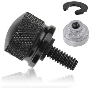 Simonkustom Moto Seat Mount Bolt Screw 1/4" 20 Thread Seat Bolt Saddle Screw Nut Mount Knob Cover for Harley Sportster Touring Street Glide