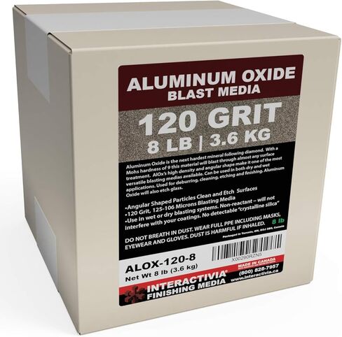 #46 Aluminum Oxide - 8 LBS - Coarse Sand Blasting Abrasive Media for Blasting Cabinet and Blasting Guns. in Kuwait