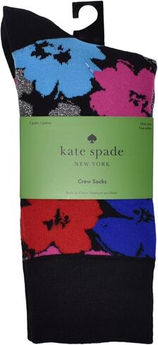 جوارب Kate Spade New York النسائية مكونة من 3 قطع من الجوارب الزهرية، ناعمة ومريحة in Saudi Arabia
