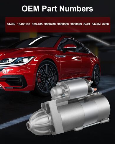 جديد Stater متوافق مع GMC لـ C3500HD 5.7L 1994 لـ GMC لـ C2500 5.7L 1994-1995 1998-2000 لـ GMC لـ Savana 1500 5.0L 2000-2002 1.7kW/12 Volt GDSMOTU كاتب استبدال 10465167 6449 ن in Saudi Arabia