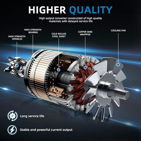 A002TJ0791 مولد كهربائي عالي الإخراج متوافق مع 2010 2011 2012 2013 Mazda 3 2.0L GAS DOHC 12V 100A CW 6-Groove Pulley استبدال # 11342N in Kuwait