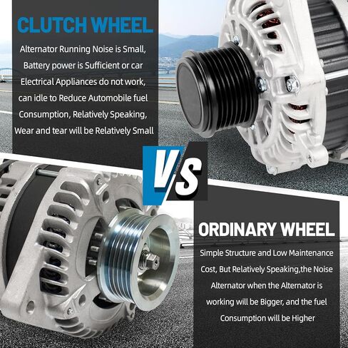 A002TJ0791 مولد كهربائي عالي الإخراج متوافق مع 2010 2011 2012 2013 Mazda 3 2.0L GAS DOHC 12V 100A CW 6-Groove Pulley استبدال # 11342N in Kuwait