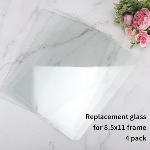 8x10 Glass Replacement Sheets for Picture Frame Set of 4, 8 by 10 Real High-Definition Glass Cover in Kuwait