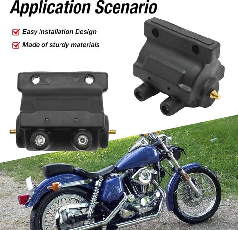 31609-65A 5.0 OHM ملف الإشعال، بديل لـ Harley-Davidson 1000 Sportster - XLCH XLH1972-1979 بديل لـ Harley-Davidson XLH 883 Hugger 1987-2003، يستبدل 31609-65A in Saudi Arabia