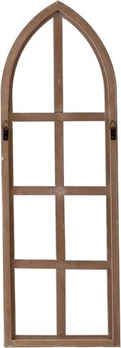 Farmhouse Arched Window Frame Wall Decor 12 X 36 Inch, Hanging Distressed White Wooden Cathedral Window Frames for Wall Decor, Rustic Window Pane for Home Decor Entryway Hallway Living Room in Kuwait