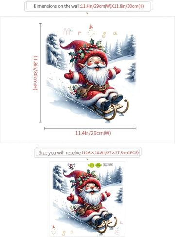 yizhi عيد الميلاد يتمسك للنوافذ الزجاجية عيد الميلاد نافذة الشارات سانتا كلوز زينة عيد الميلاد ملصقات نافذة عيد الميلاد للأطفال عطلة للنوافذ الزجاجية، عطلة مكتب الشتاء الزينة in Kuwait