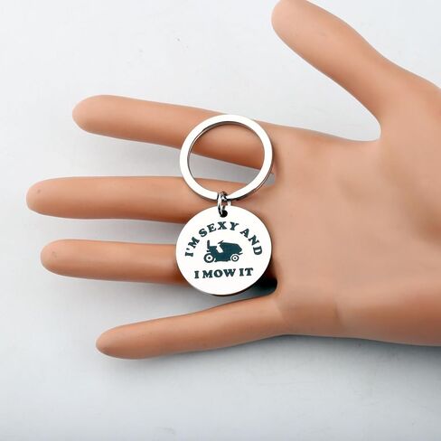 PLITI Gardening Gift Lawn Mowing Gift Gardener Gift Landscaping gift I'm Sexy And I Mow It Keychain For Landscaper in Saudi Arabia