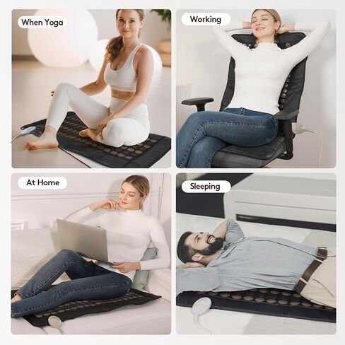 UTK Extra Large Heating Pad 21'' x 39'',Far Infrared Heat Therapy for Back Pain Relief with 126 Tourmaline Stones, Penetrate Heat into Muscle Layer, Up to 159°F,240 Mins,2H Auto-Off,Include Carry Bag in Kuwait