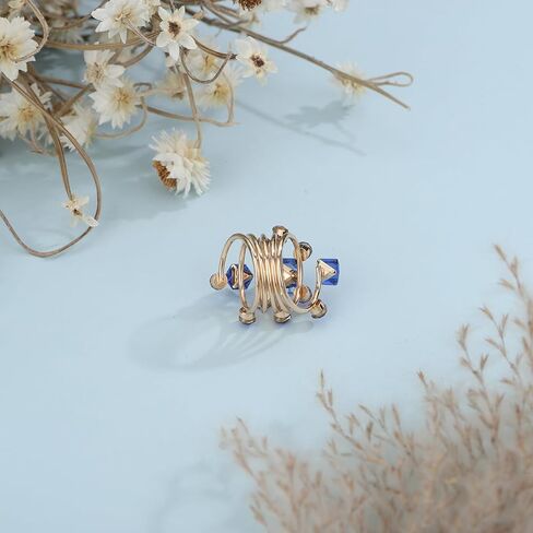 Xerling Cubic Red Crystal Statement Rhinestones Ring Layered Band Ring Bridal Ring for Wedding Prom Wrap Ring for Women Teens in Kuwait