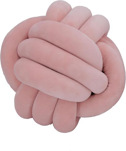 Knot Pillow Ball, Soft Throw Pillow, Hand Made Decor, Round Plush Pillow, Sofa Cuddle Ball, Cute Couch Knotted Pillows, Suitable Living Room Decoration, (11x11, Navy) in Saudi Arabia