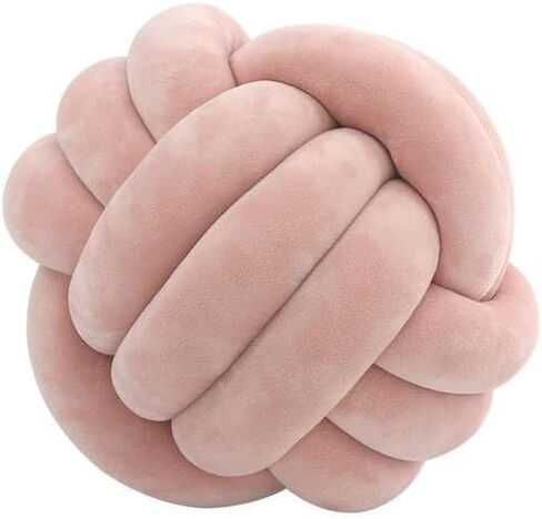 Knot Pillow Ball, Soft Throw Pillow, Hand Made Decor, Round Plush Pillow, Sofa Cuddle Ball, Cute Couch Knotted Pillows, Suitable Living Room Decoration, (11x11, Navy) in Saudi Arabia
