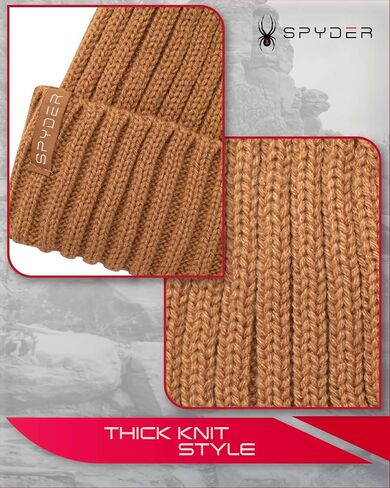 Spyder Women's Beanie - Cozy Plush Sherpa Lined Ribbed Cuff Winter Hat for Women with Embroidered and Woven Logo Patch in Saudi Arabia