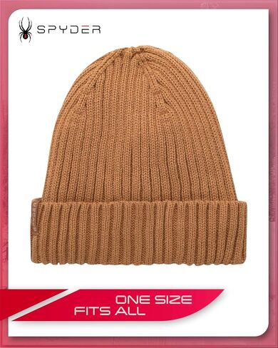 Spyder Women's Beanie - Cozy Plush Sherpa Lined Ribbed Cuff Winter Hat for Women with Embroidered and Woven Logo Patch in Saudi Arabia