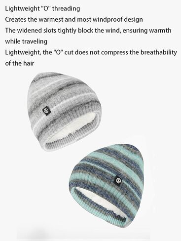Wander Agio Womens Warm Winter Hat Scarf Glove Set for Women Knit Beanies Hats Scarves and Gloves Space-Dye Stripes 3-Sets in Saudi Arabia