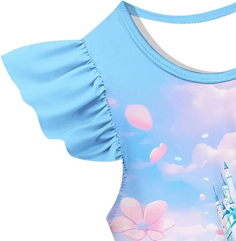 Girl Kids Princess Dress Toddler Cartoon Dresses Summer Casual Playwear Outfits 2-9Y in Saudi Arabia