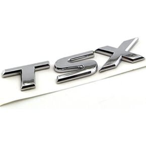 Chrome Letters TSX Badge Emblem Logo Decal Replace Fit for Acura TSX Rear Trunk