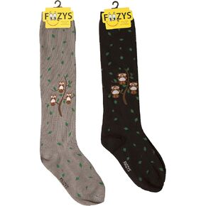 Foozys Women’s Winter Novelty Casual Knee High Socks | Owl Family Tree (2 Pair)