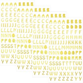 ANCIRS 4 Sheets Number Stickers, Gold & Silver Glitter 0-9 Number Stickers, Small Self Adhesive Sparkle Number Stickers Set for DIY Arts Craft Greeting Cards Gift Scrapbooks Decoration (320pcs)