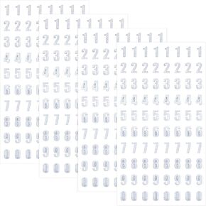 ANCIRS 4 Sheets Number Stickers, Gold & Silver Glitter 0-9 Number Stickers, Small Self Adhesive Sparkle Number Stickers Set for DIY Arts Craft Greeting Cards Gift Scrapbooks Decoration (320pcs) in Kuwait