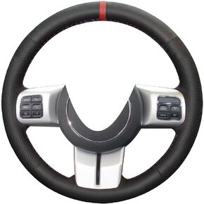 Eiseng DIY Stitching Steering Wheel Cover for Jeep Wrangler Patriot SUV 2011-2017 / Wrangler JK 2018 / Grand Cherokee 2011-2013 / Compass 2011-2016 Interior Accessories Microfiber Leather
