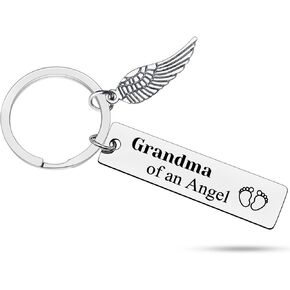 Heigebi Baby Memorial Keychain Grandma of an Keychain Loss Memorial Keychain Loss of Child Sympathy Gifts Baby Memorial Gifts for Grandma Pregnancy Loss Gifts Miscarriage Keepsake Sympathy Gift