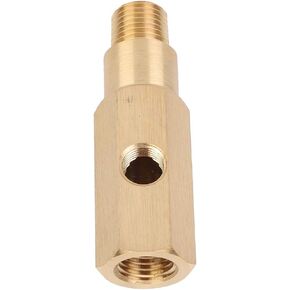 Aramox Oil Pressure Gauge Adapter 1/4 NPT Brass T Piece Sender Oil Pressure Gauge Adapter Fitting for BA BF FG - 4.0 and V8