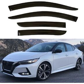 Window Visors Compatible with Nissan Sentra Sedan 2020 2021 2022 2023 2024 2025,Rain Guards Sun Shields Window Deflector,Tape-On Style,4PCS